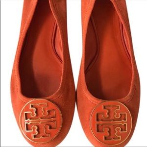 Tory Burch Suede Reva Flats 8.5 with dust bag